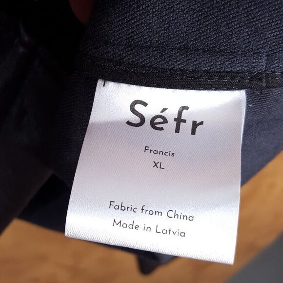 SEFR Mens Jacket XL Coffee Brown Button Up Faux Leather FRANCIS $485 - Picture 7 of 11